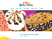 Tablet Screenshot of bumblebeeicecream.com